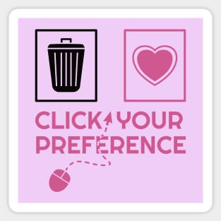 Relationships - Click Your Preference Sticker